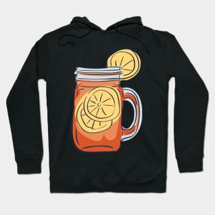 Aesthetic Lemon Iced Tea in Mason Jar Hoodie